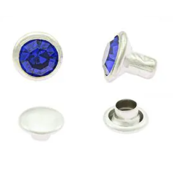 Bling steentjes Donkerblauw / Zilver