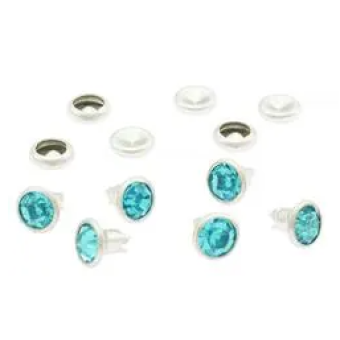 Bling steentjes Lichtblauw / Zilver