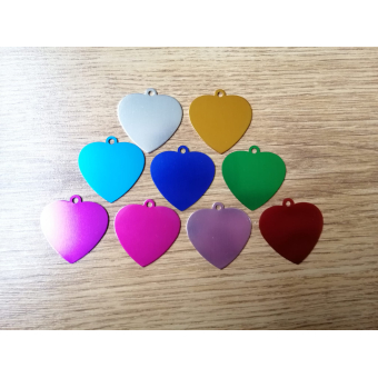 Aluminium tag hart groot
